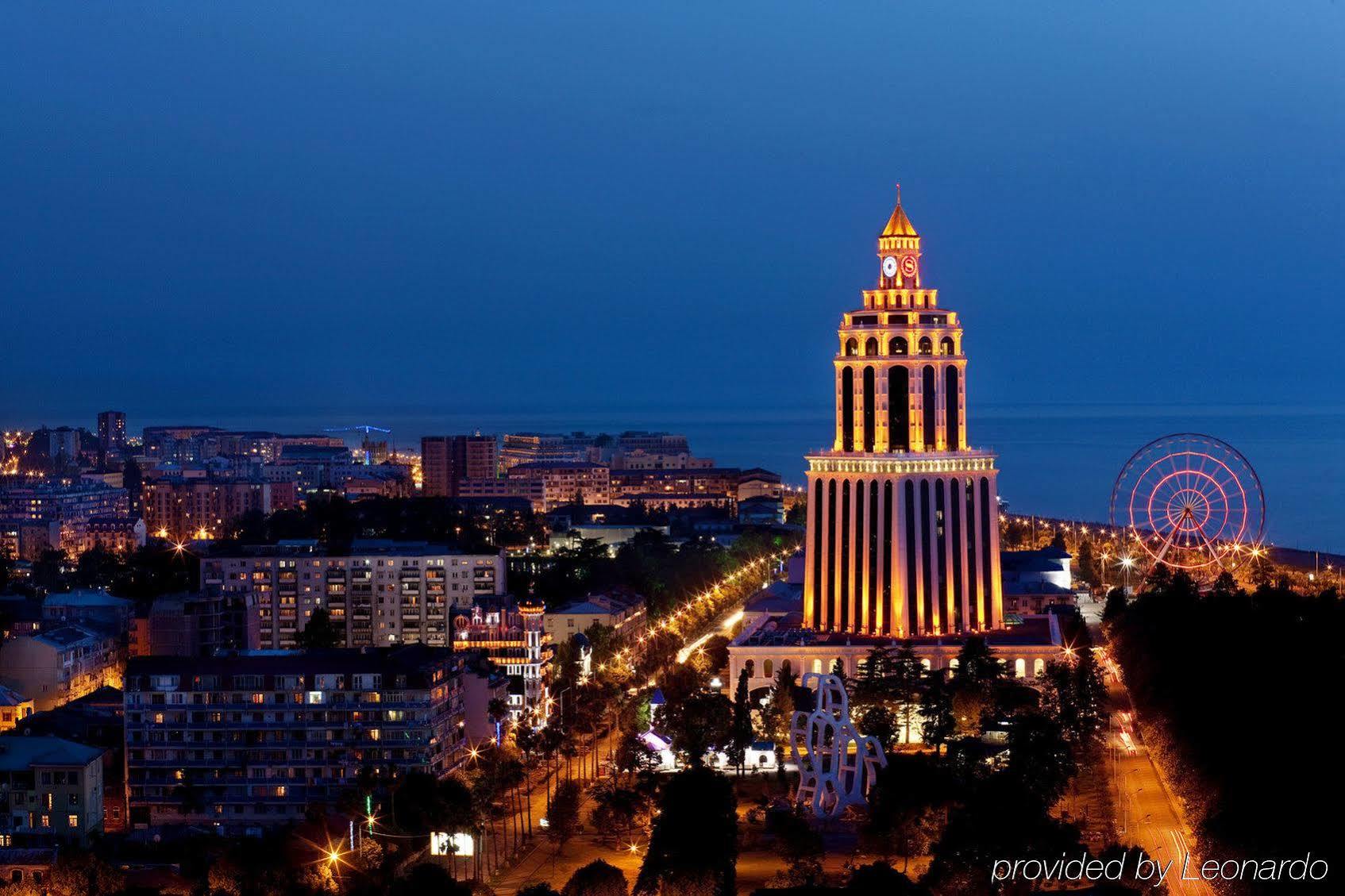 Sheraton Batumi Hotel Kültér fotó The Millennium Tower at night